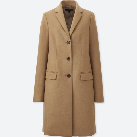 Uniqlo Jackets & Blazers - UNIQLO CAMEL WOOL AND CASHMERE COAT